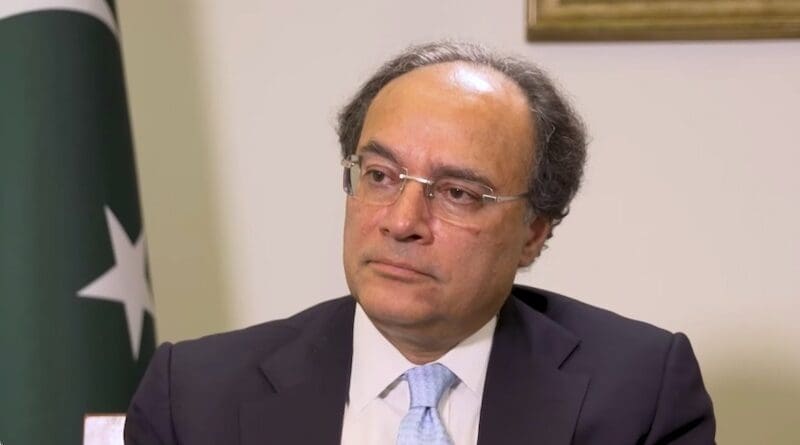 Pakistan's Finance Minister Muhammad Aurangzeb. Photo Credit: VOA Urdu, Wikipedia Commons