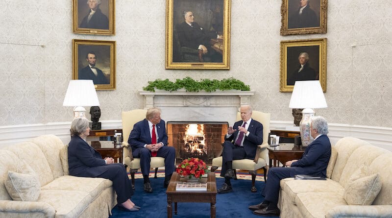 President Joe Biden meets with President-elect Donald Trump in the Oval Office of the White House. Photo Credit: POTUS, X