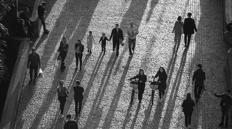 people crowd walking