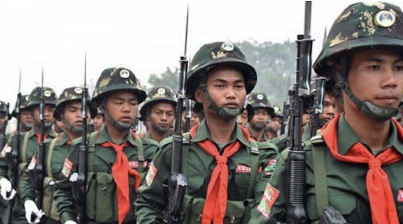 File photo of troops of the United Wa State Army in Myanmar. Photo Credit: RFA