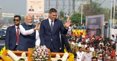 India's PM Narendra Modi along with the Prime Minister of Spain, Mr. Pedro Sánchez at Vadodara, in Gujarat on October 28, 2024. Photo Credit: PM India Office