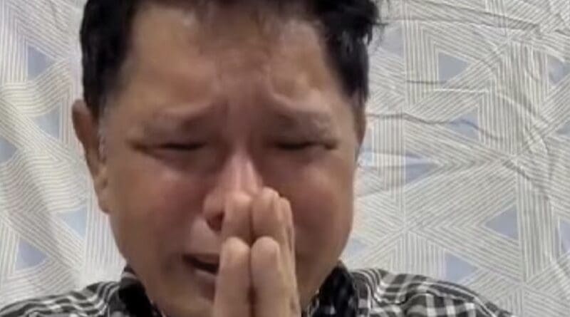 Ly Sameth, a former adviser to Cambodia’s Senate President Hun Sen, confesses to fraud on a video he posted Nov. 4, 2024. (Image from Ly Sameth video)