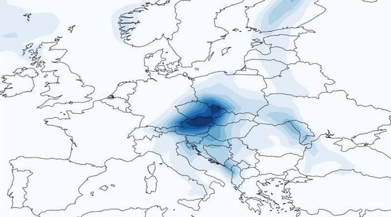 Precipitation amounts from storm "Boris" from 12 to 16 September 2024. CREDIT: Alfred Wegener Institute / Marylou Athanase