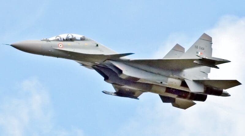 India Air Force Sukhoi Su-30 MKI (NATO reporting name Flanker-H) fighter jet. Photo Credit: g4sp, Wikipedia Commons