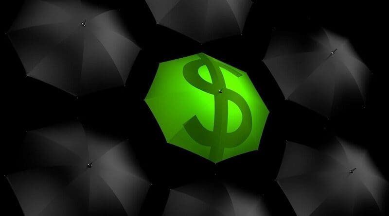 file photo insurance umbrella dollar