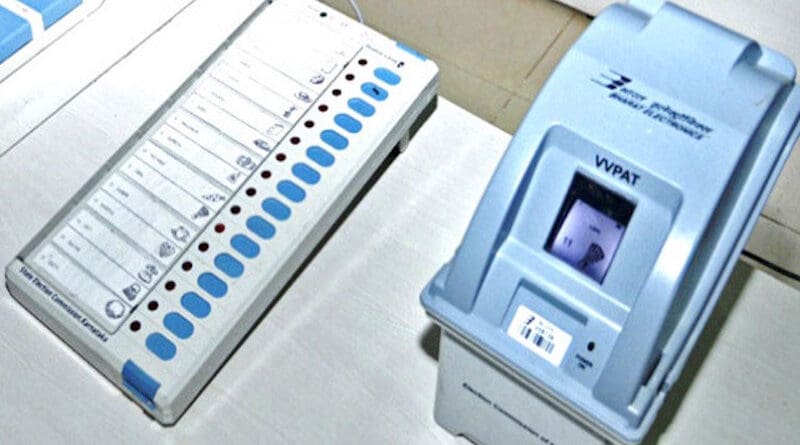 Electronic Voting Machine (EVM) in India. Photo Credit: Election Commission of India, Government of India, Wikipedia Commons