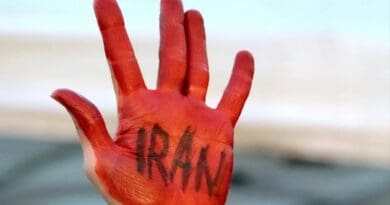 iran hand protest