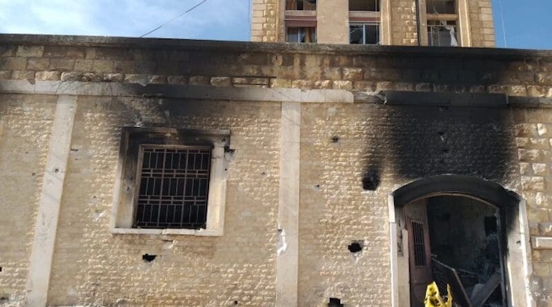 On Sunday, Dec. 1, 2024, the Franciscan complex of the Terra Santa College in Aleppo was hit by a strike. No casualties were reported but panic has reportedly spread among the people. | Credit: Custody of the Holy Land
