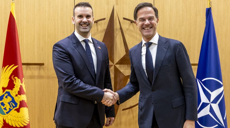 NATO Secretary General Mark Rutte meets with Milojko Spajić, Prime Minister of Montenegro. Photo Credit: NATO