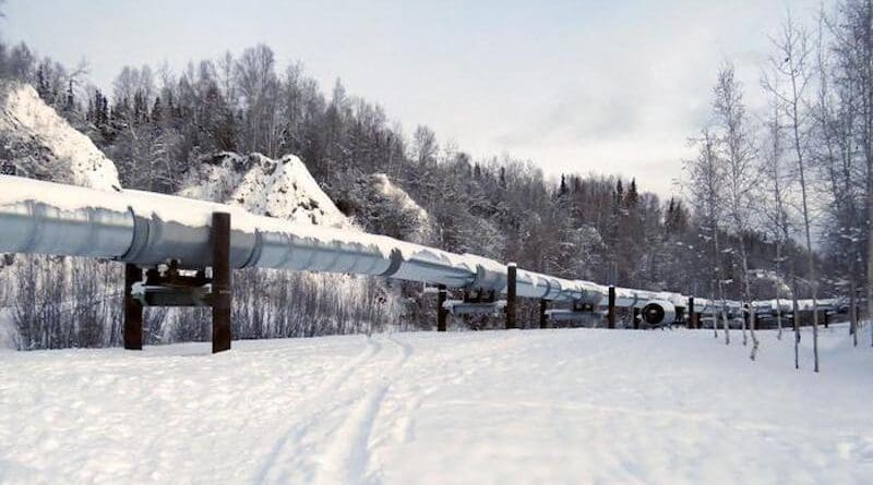An oil pipeline in Alaska, north of Fairbanks. A UC Davis- led study finds the social cost of carbon — a figure used for climate policymaking that quantifies the damage a ton of CO2 has on society and the economy— is too low. CREDIT: Malcolm Manners