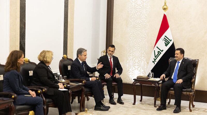 Secretary Antony J. Blinken meets with Iraqi Prime Minister Mohammed Shia' Al Sudani in Baghdad, Iraq, December 13, 2024. (Official State Department photo by Chuck Kennedy)