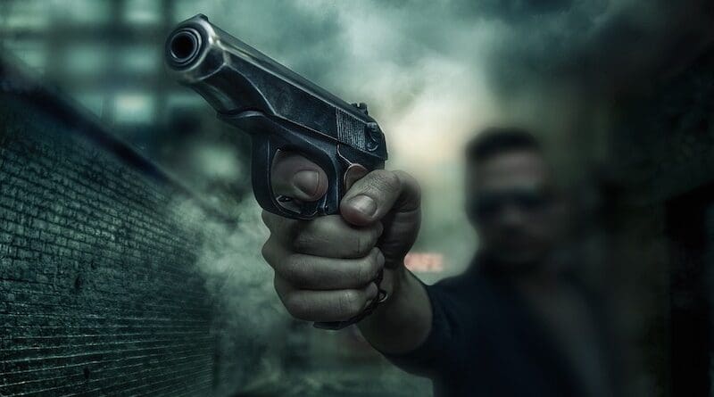 crime handgun pistol man