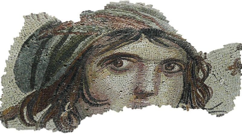 archaeology file photo mosaic face