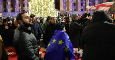 Protest in Georgia. Photo Credit: Salome Zourabichvili’s official Facebook page