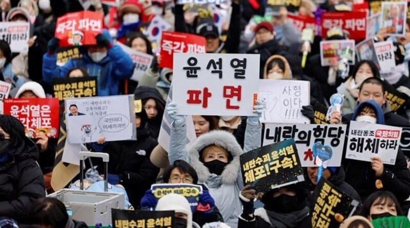 Protest in South Korea. Photo Credit: Tasnim News Agency