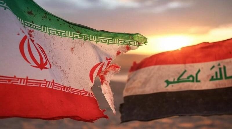 Flags of Iran and Iraq. Credit: Grok