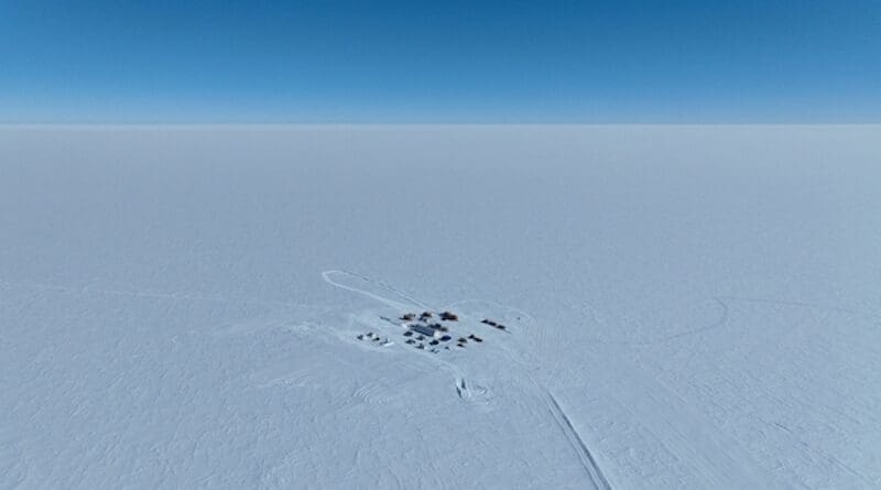 Aerial view of the camp