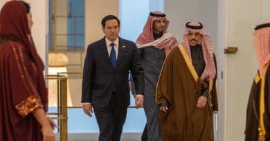 Secretary Marco Rubio meets with Saudi Arabia Foreign Minister Faisal bin Farhan at the Ministry of Foreign Affairs in Riyadh, Saudi Arabia, February 17, 2025. (Official State Department photo by Freddie Everett)
