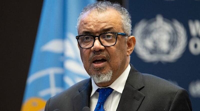 WHO Director-General Tedros Adhanom Ghebreyesus delivers opening remarks at the 156th session of the Executive Board. Photo Credit: WHO