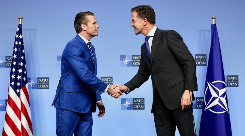 US Defense Secretary Pete Hegseth with NATO Secretary General Mark Rutte. Photo Credit: NATO