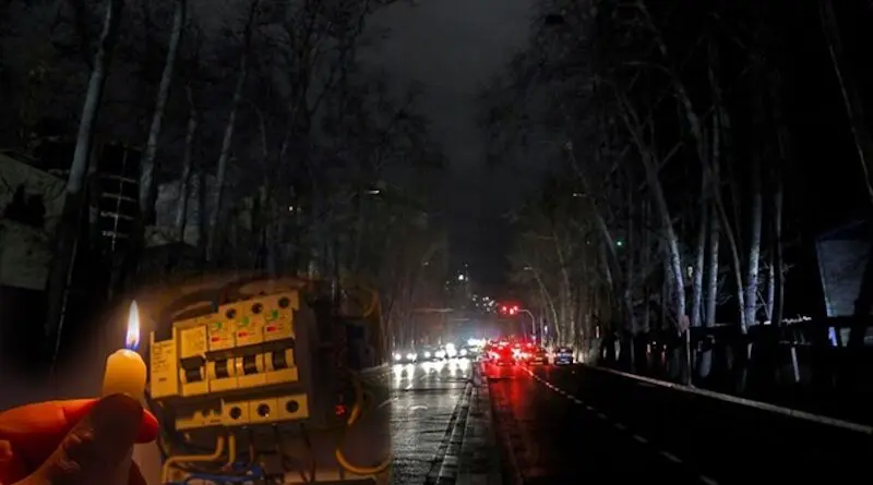Power outages in Iran. Photo Credit: PMOI