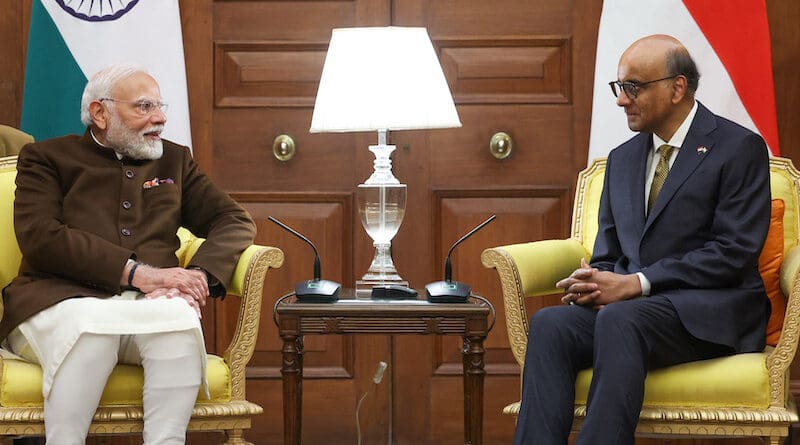 India's Prime Minister Narendra Modia with Singapore's President Tharman Shanmugaratnam. Photo Credit: PM India Office