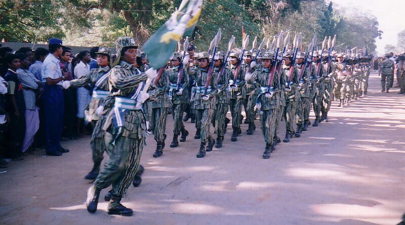 LTTE women's wing marching in a parade. Photo Credit: Marietta Amarcord, Wikipedia Commons
