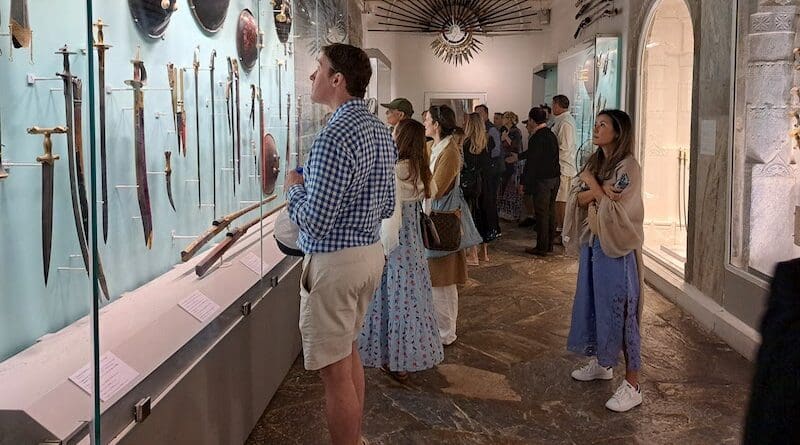 Visitors at the Saleh Khana arms and armouries gallery of The City Palace Museum, Udaipur. Photo-credit: Media Office, Maharana of Mewar Charitable Foundation, Udaipur