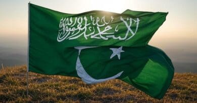 Flags of Saudi Arabia and Pakistan. Image: Generated by Grok