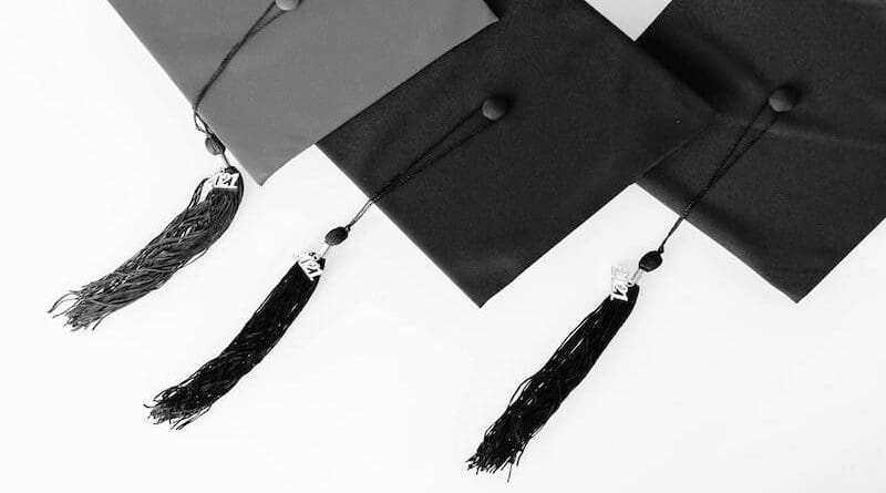 file photo graduation caps