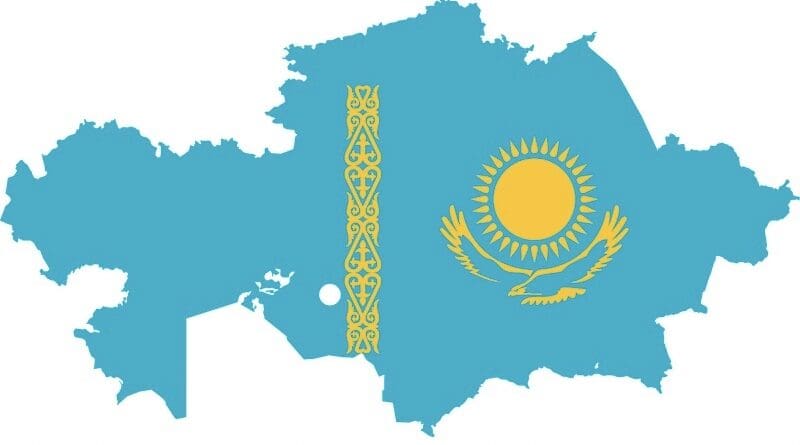 Kazakhstan Flag Map