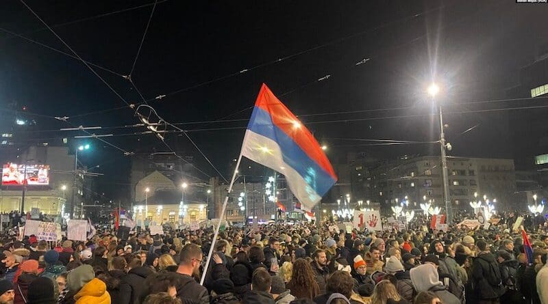 Protest in Belgrade, Serbia. Photo Credit: Stefan Miljuš, Wikipedia Commons