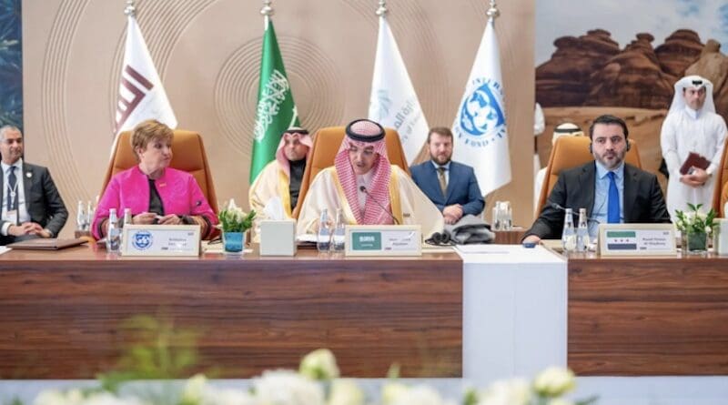 Saudi Arabia’s Finance Ministry and the International Monetary Fund co-hosted on Sunday a high-level roundtable aimed at addressing economic recovery in conflict-affected countries in the Middle East, with a particular focus on the Syrian Arab Republic. (SPA)