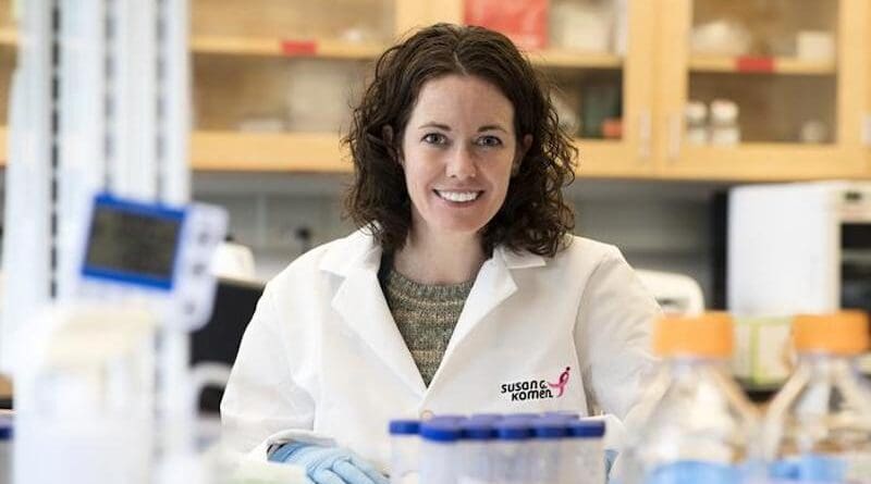 UVA Health's Melanie Rutkowski, PhD, and her team are expanding our understanding of the microbiome and how it influences diseases such as breast and ovarian cancer. CREDIT: UVA Communications