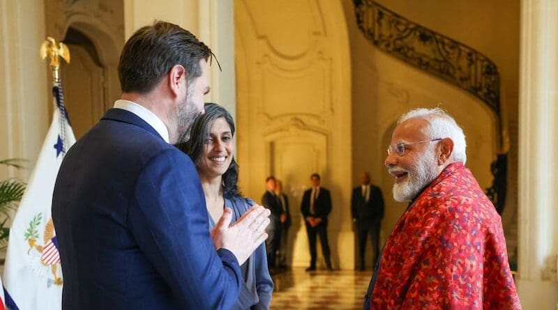 US Vice President JD Vance with India's Prime Minister Narendra Modi. Photo Credit: PM India