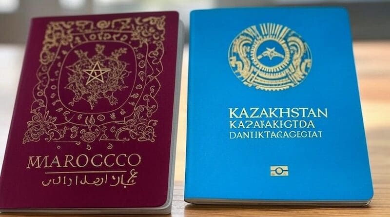 Morocco and Kazakhstan passports. Image: Generated by Grok