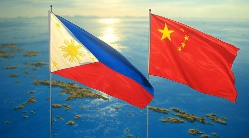Flags of Philippines and China. Image: Grok