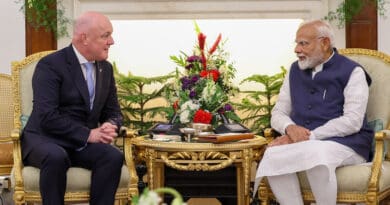 India's PM Narendra Modi meets the Prime Minister of New Zealand, Mr. Christopher Luxon at Hyderabad House, in New Delhi on March 17, 2025. Photo Credit: India PM Office