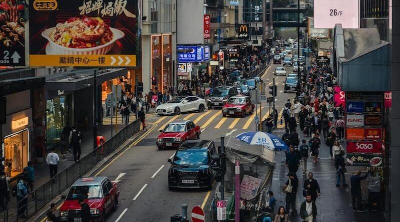 asia city street people hong kong