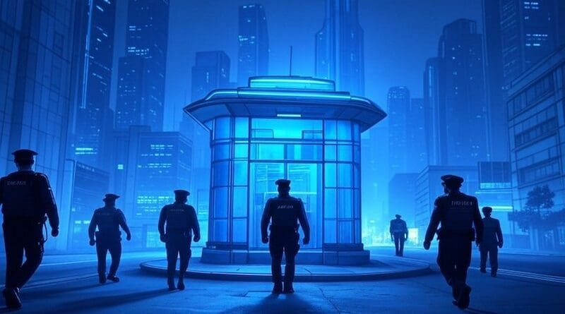 file photo dystopian futuristic police state Image: Grok