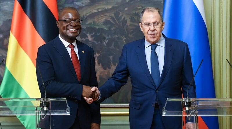 Zimbabwe's Foreign and Trade Minister Amon Murwira with Russia's Foreign Minister Sergey Lavrov (photo supplied)