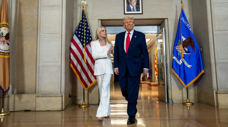 Attorney General Pamela Bondi with US President Donald Trump. Photo Credit: POTUS, X