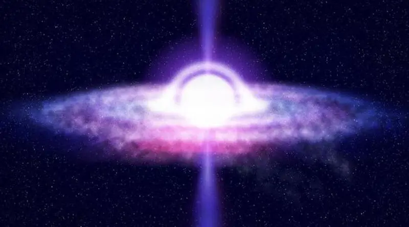 Artist impression of a white hole Credit: University of Sheffield