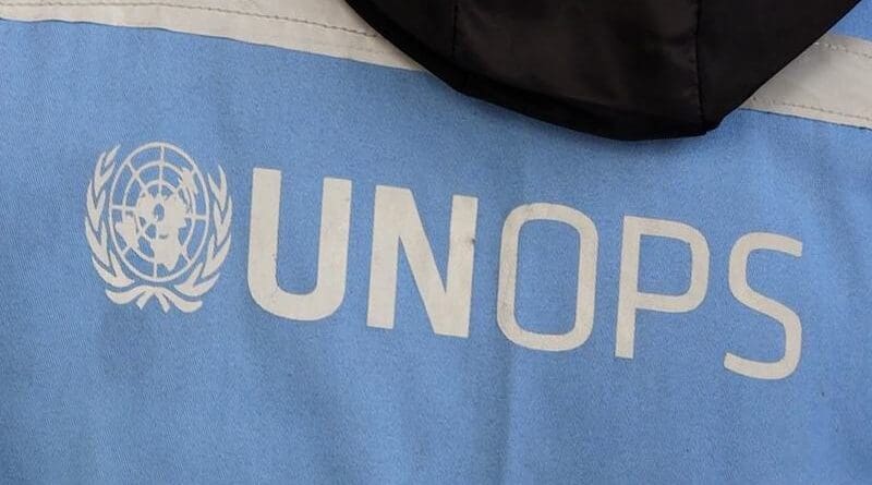 Flag of UN Office for Project Services (UNOPS). Photo Credit: UNOPS