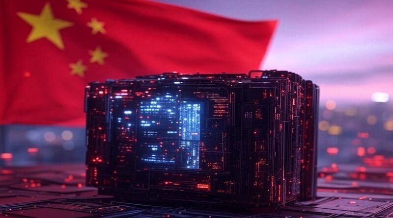 china flag Chinese digital artificial intelligence coding software