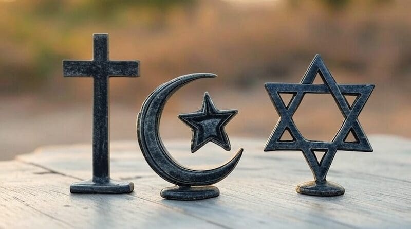 The Abrahamic religions. Image: Generated by Grok