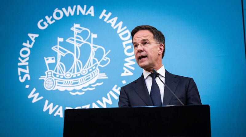NATO Secretary General Mark Rutte at the Warsaw School of Economics. Photo Credit: NATO