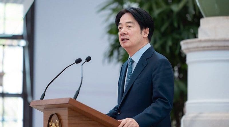 Taiwan's President Lai Ching-te. Photo Credit: Taiwan Presidential Office, X