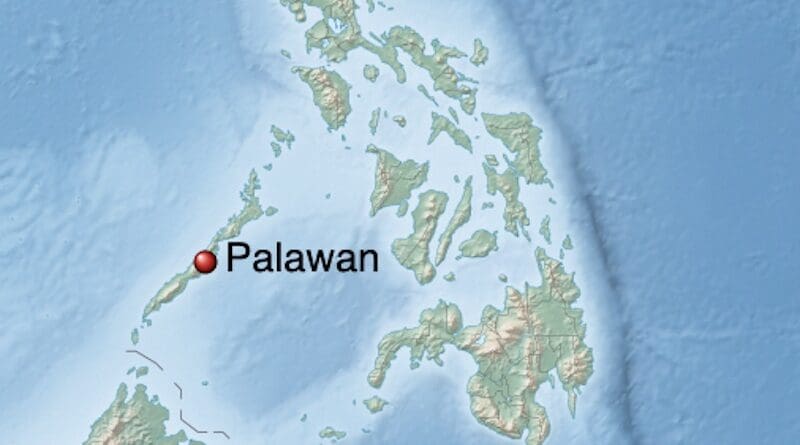 Location of Palawan Island within the Philippines. Credit: Wikipedia Commons