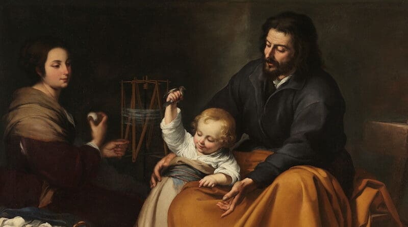 Detail of The Holy Family with a Little Bird, c. 1650, by Bartolomé Esteban Murillo. Credit: Wikipedia Commons